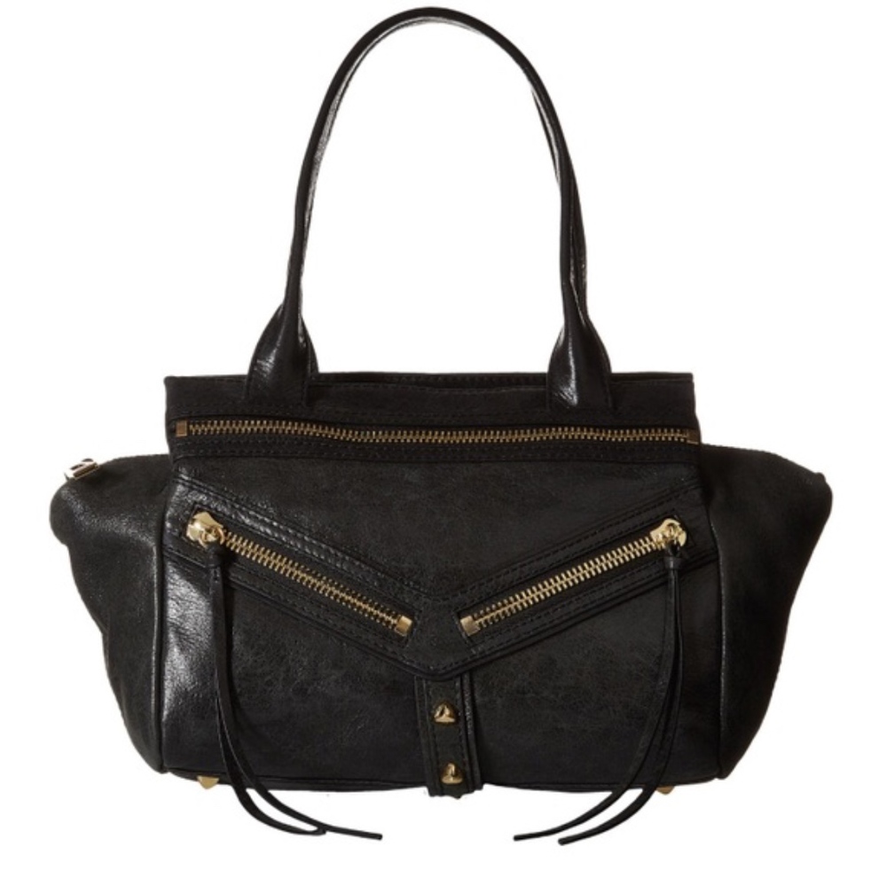 Botkier Trigger Legacy Black Metallic Satchel Bag - image 1